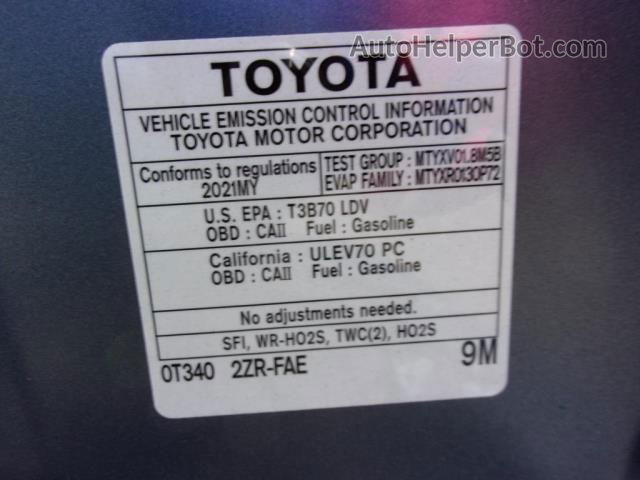 2021 Toyota Corolla Le Blue vin: 5YFEPMAE6MP246789