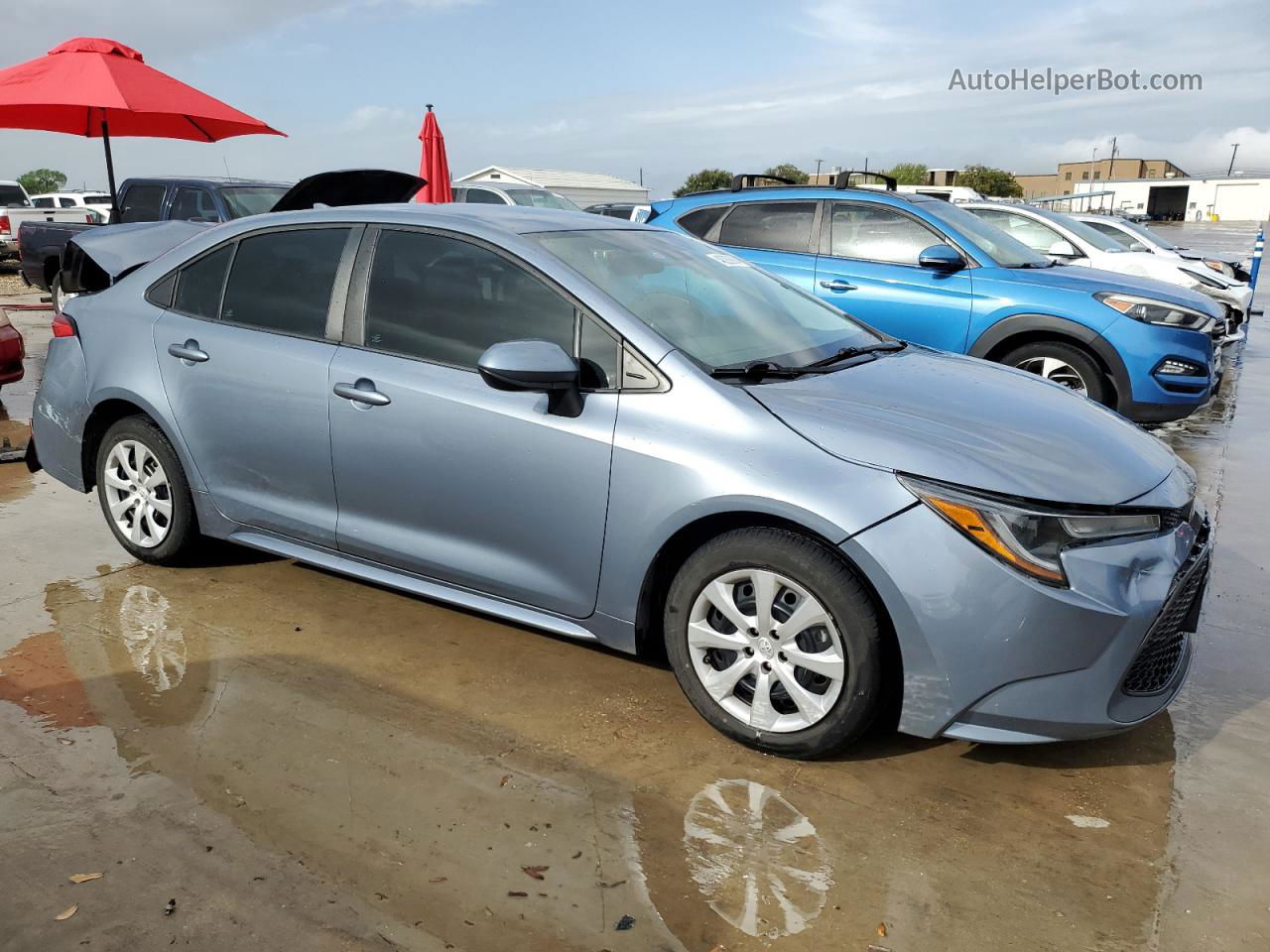 2021 Toyota Corolla Le Синий vin: 5YFEPMAE6MP270770