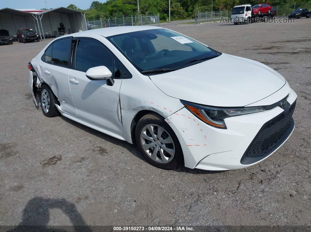 2021 Toyota Corolla Le White vin: 5YFEPMAE7MP149097