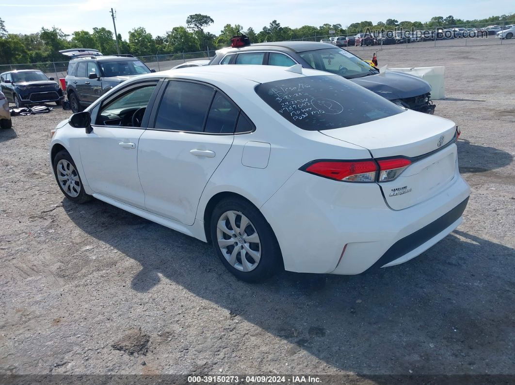 2021 Toyota Corolla Le White vin: 5YFEPMAE7MP149097