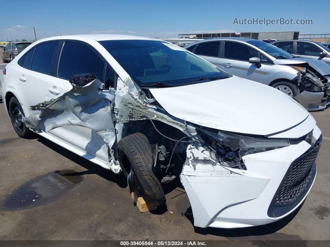 2021 Toyota Corolla Le White vin: 5YFEPMAE7MP149147