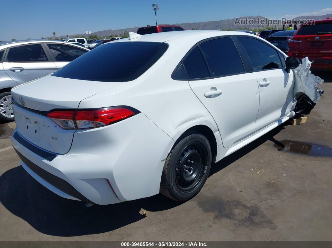 2021 Toyota Corolla Le White vin: 5YFEPMAE7MP149147