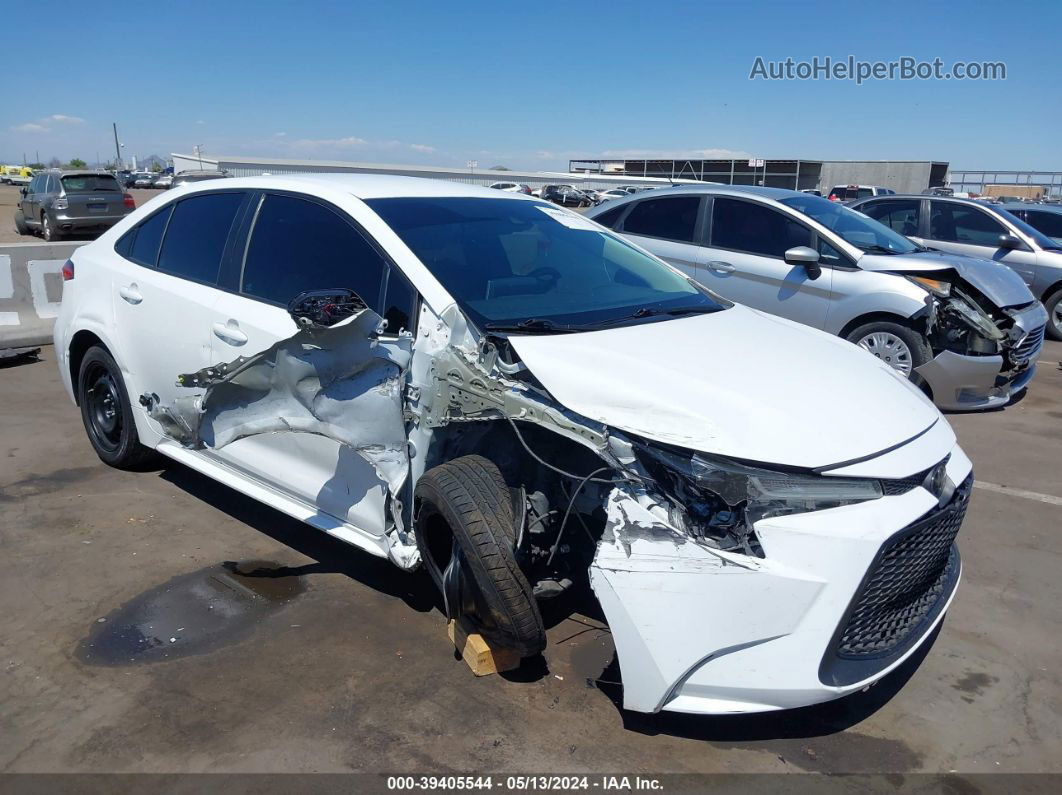 2021 Toyota Corolla Le White vin: 5YFEPMAE7MP149147