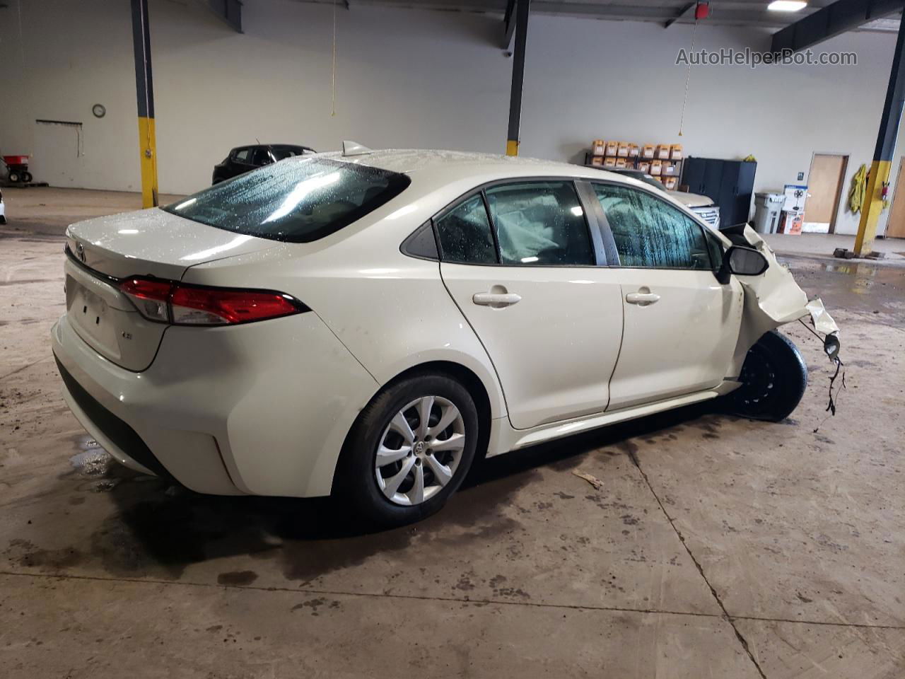 2021 Toyota Corolla Le White vin: 5YFEPMAE7MP194055