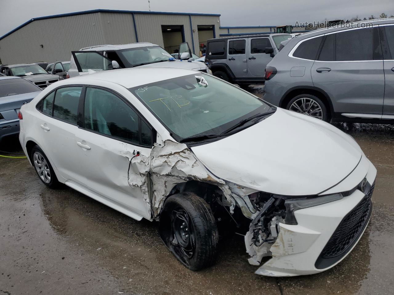 2021 Toyota Corolla Le White vin: 5YFEPMAE8MP187230