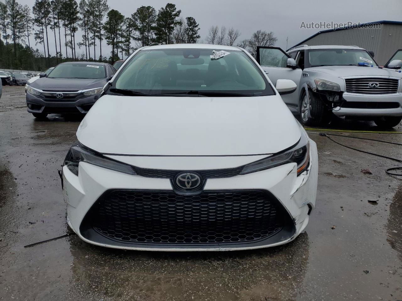 2021 Toyota Corolla Le White vin: 5YFEPMAE8MP187230