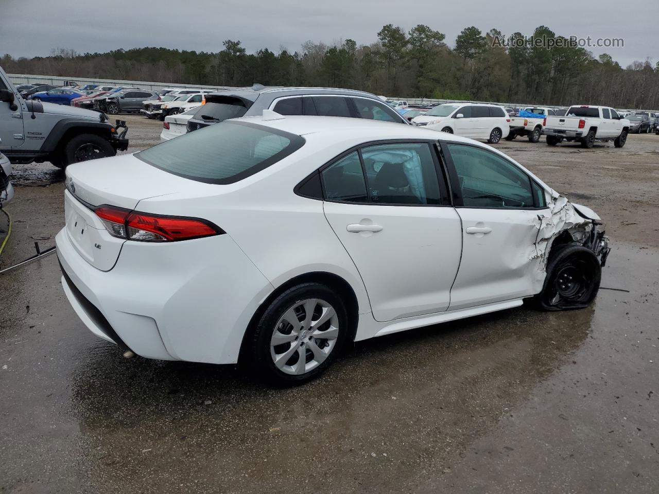 2021 Toyota Corolla Le Белый vin: 5YFEPMAE8MP187230