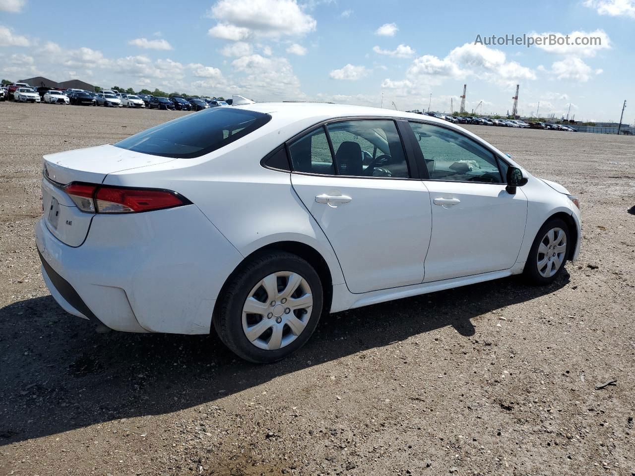 2021 Toyota Corolla Le White vin: 5YFEPMAE8MP222090