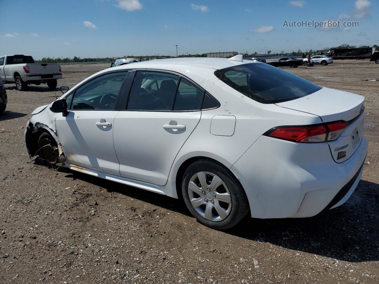 2021 Toyota Corolla Le White vin: 5YFEPMAE8MP222090