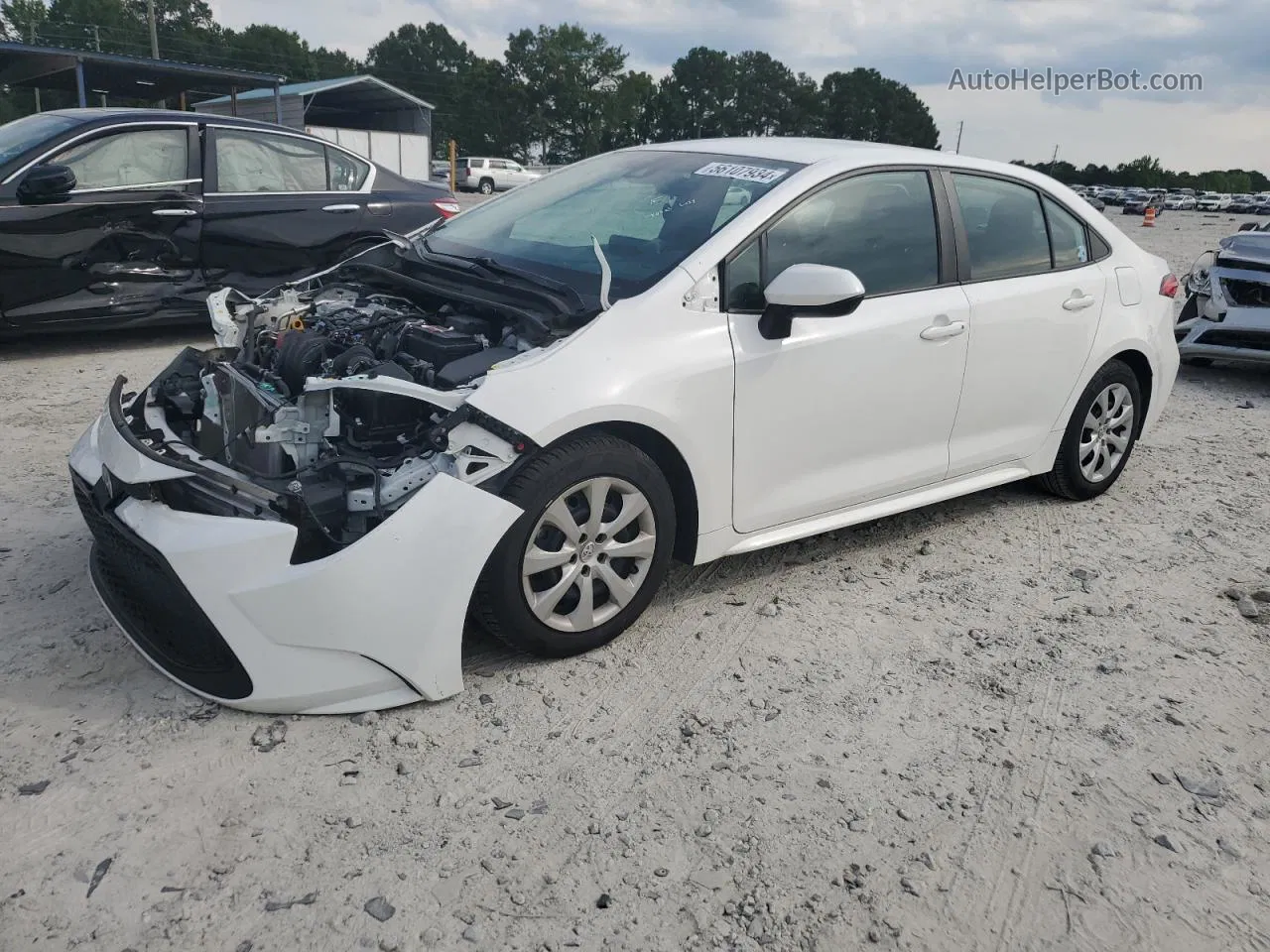 2021 Toyota Corolla Le White vin: 5YFEPMAE9MP157072