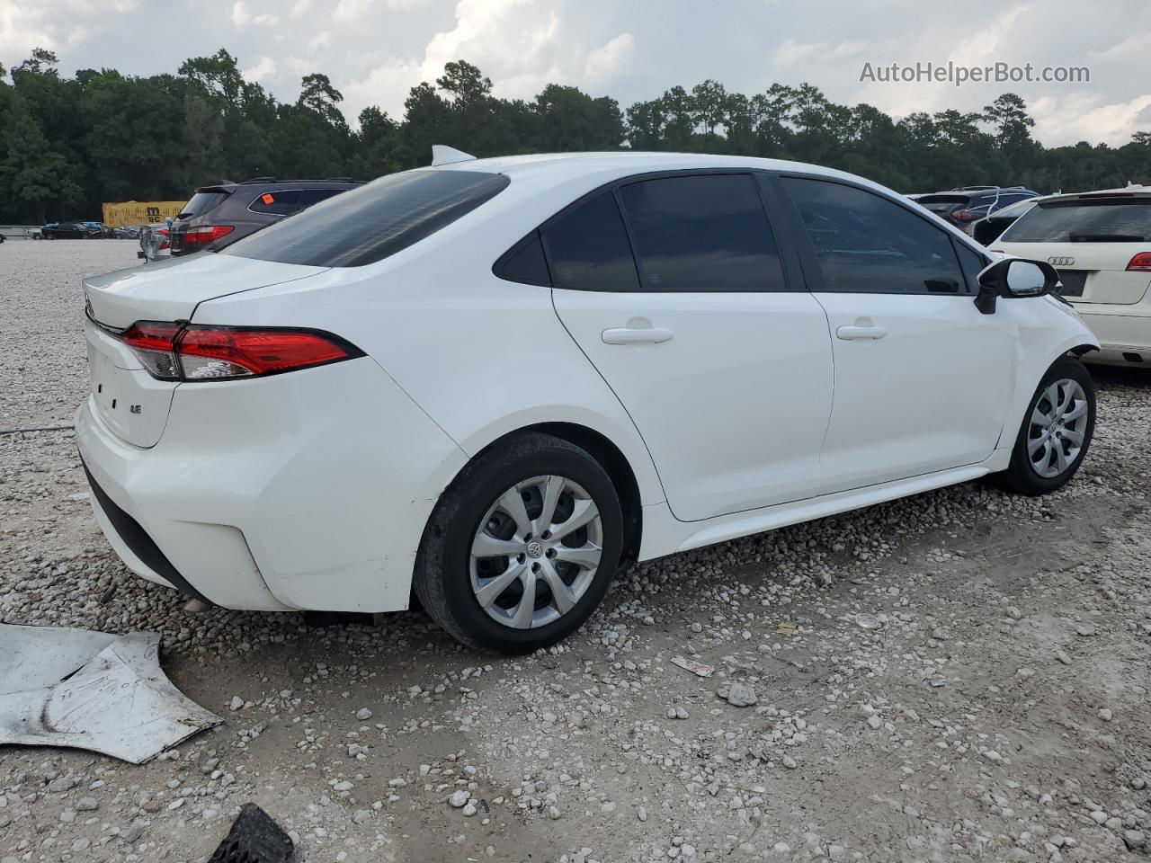 2021 Toyota Corolla Le White vin: 5YFEPMAE9MP158142