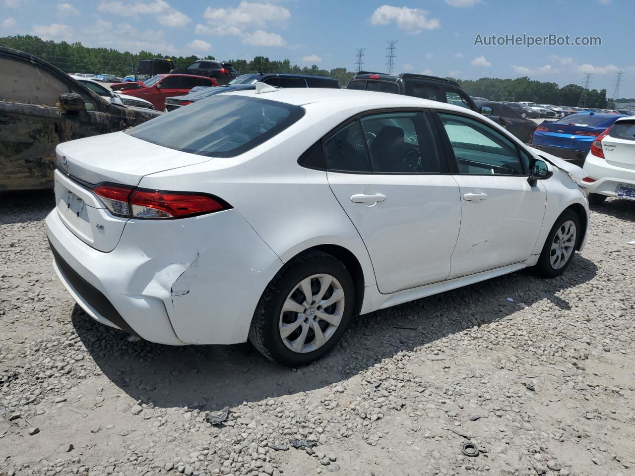 2021 Toyota Corolla Le White vin: 5YFEPMAE9MP234846