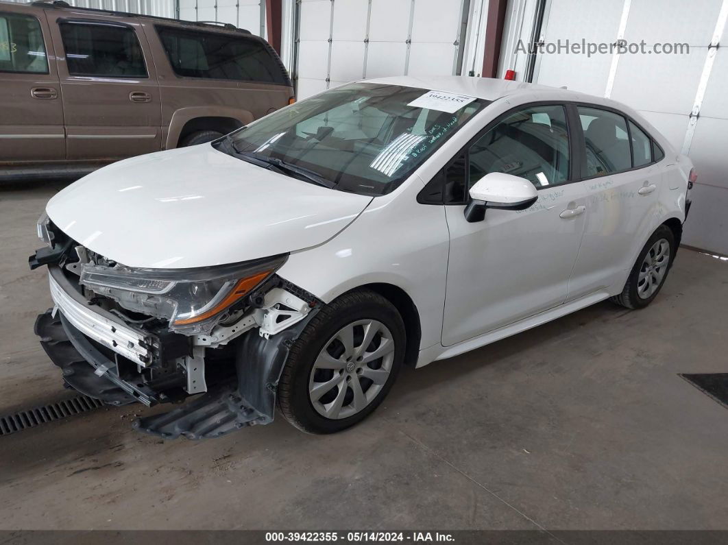 2021 Toyota Corolla Le White vin: 5YFEPMAE9MP256636