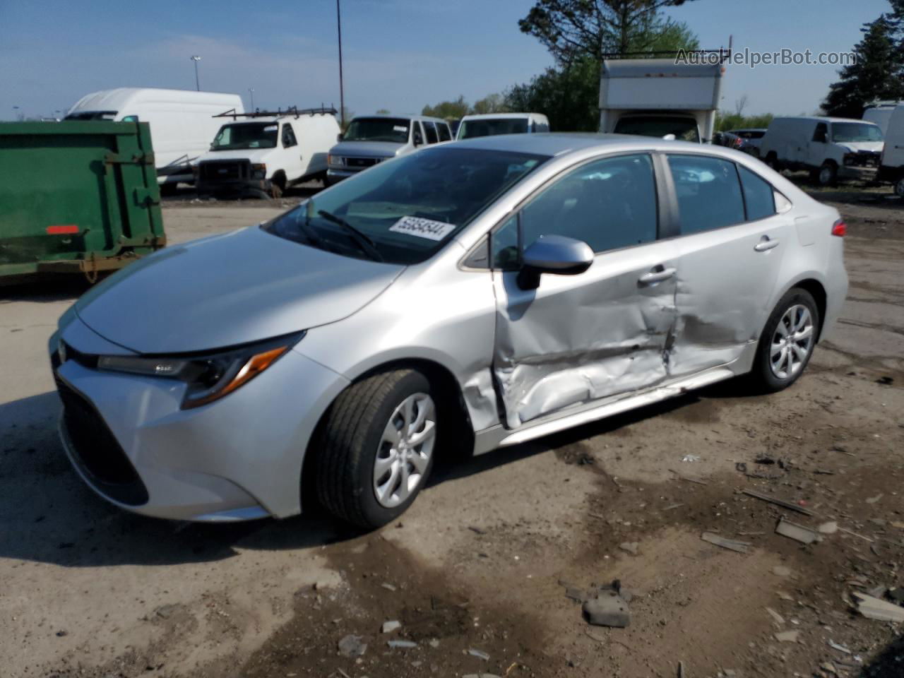 2021 Toyota Corolla Le Silver vin: 5YFEPMAEXMP158375