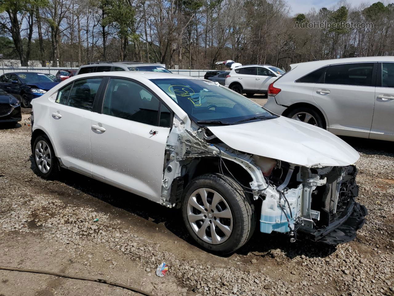 2021 Toyota Corolla Le White vin: 5YFEPMAEXMP222396