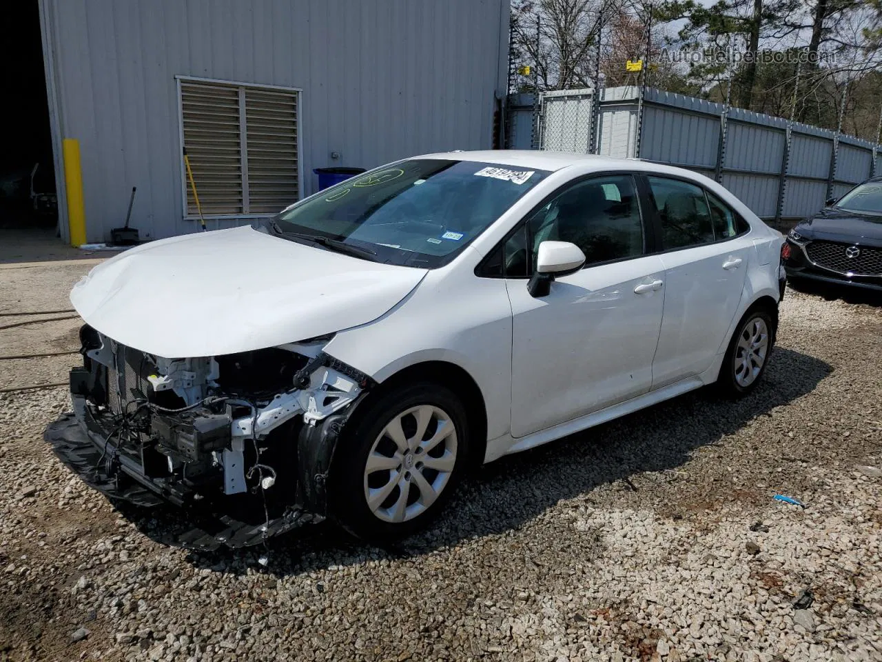 2021 Toyota Corolla Le White vin: 5YFEPMAEXMP222396