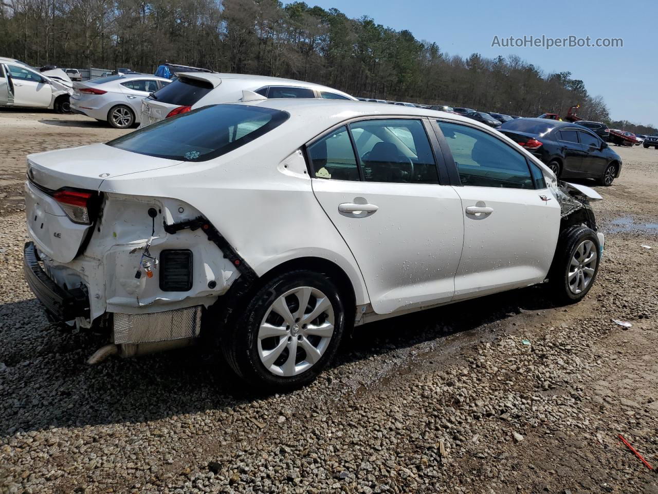 2021 Toyota Corolla Le White vin: 5YFEPMAEXMP222396