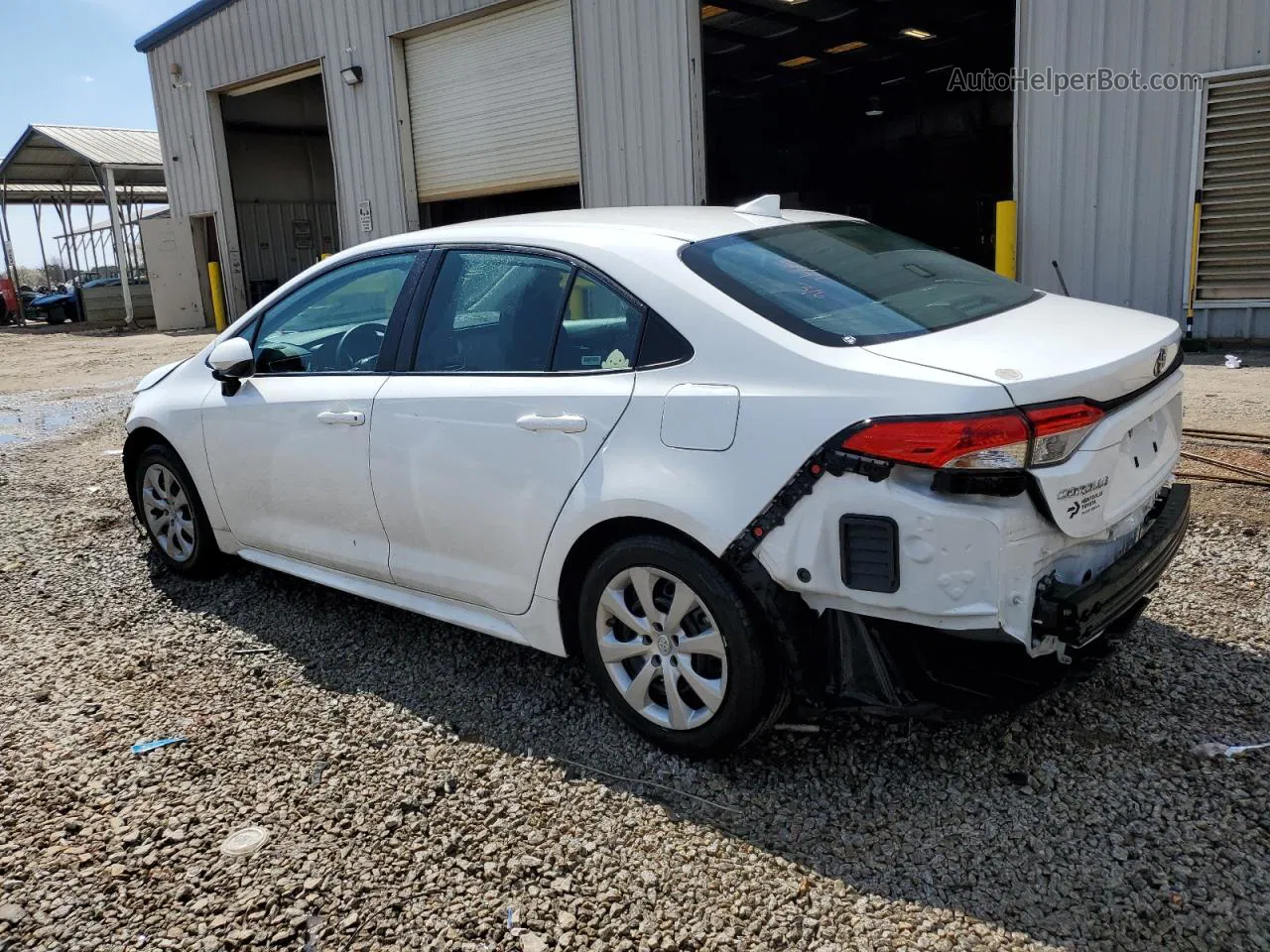 2021 Toyota Corolla Le White vin: 5YFEPMAEXMP222396