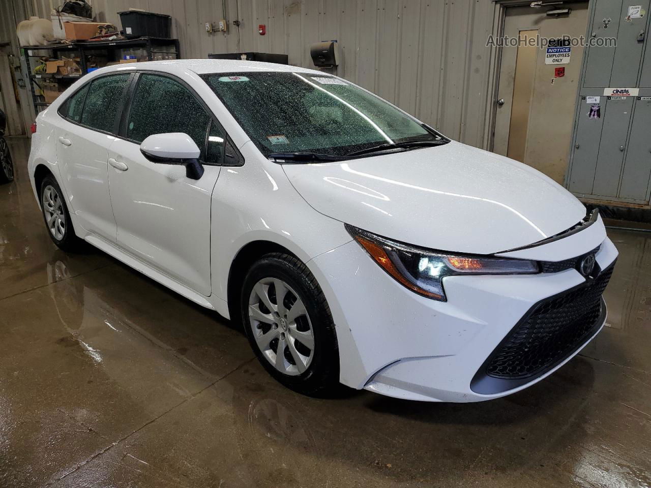 2021 Toyota Corolla Le White vin: 5YFEPMAEXMP230479