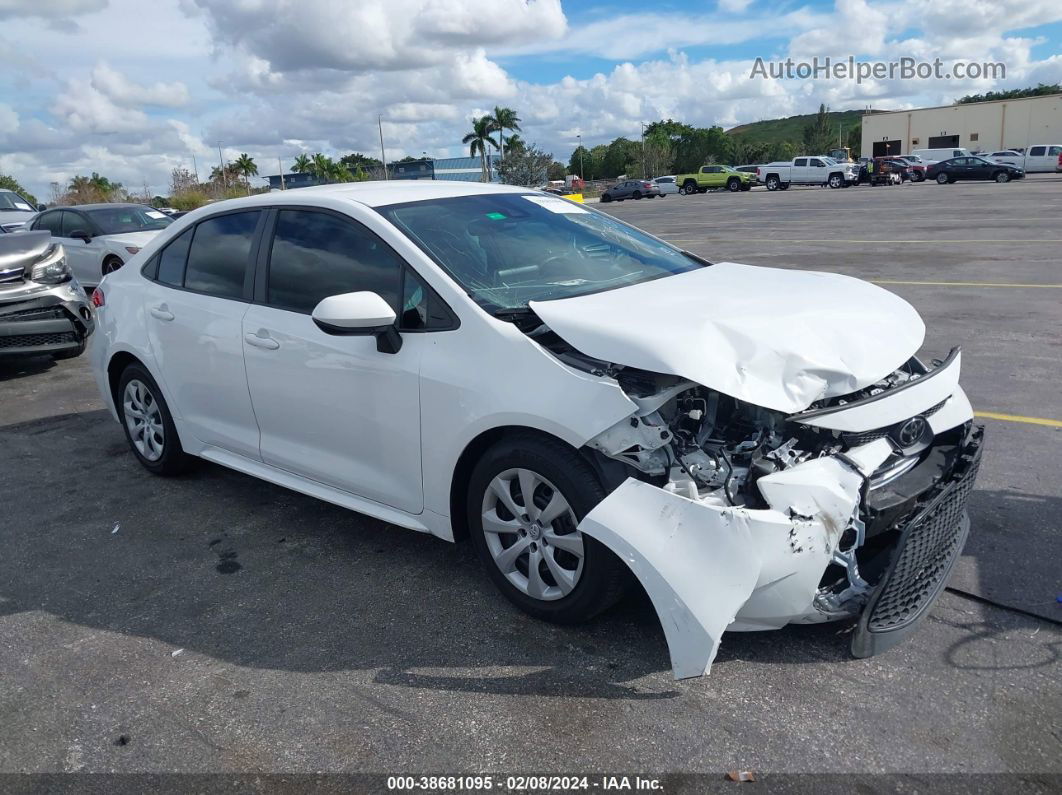 2021 Toyota Corolla Le White vin: 5YFEPMAEXMP235651