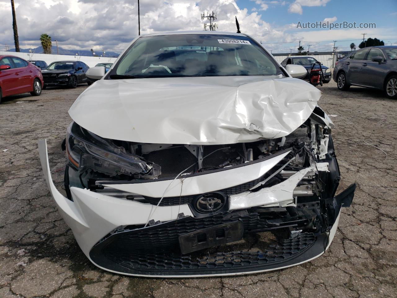 2021 Toyota Corolla Le White vin: 5YFEPMAEXMP255527