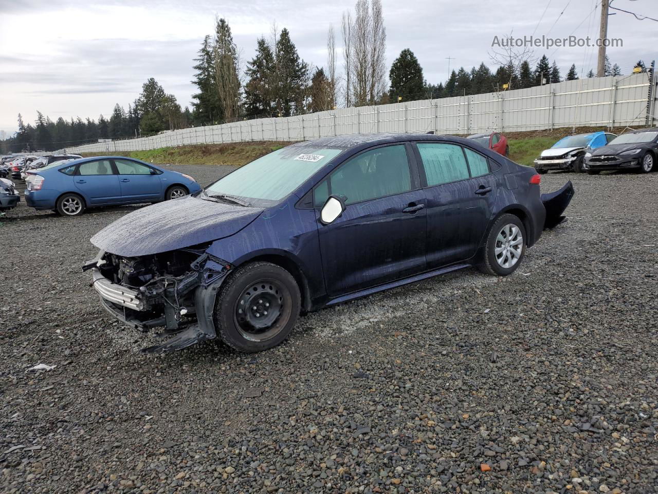 2020 Toyota Corolla Le Blue vin: 5YFEPRAE2LP091377