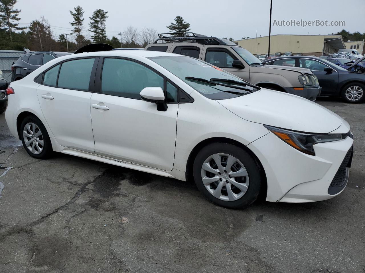 2020 Toyota Corolla Le White vin: 5YFEPRAE3LP076404