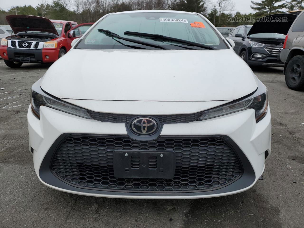 2020 Toyota Corolla Le White vin: 5YFEPRAE3LP076404