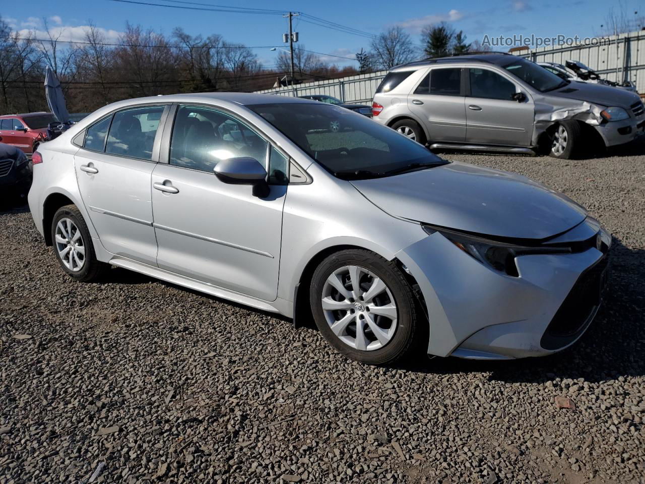 2020 Toyota Corolla Le Silver vin: 5YFEPRAE4LP067856