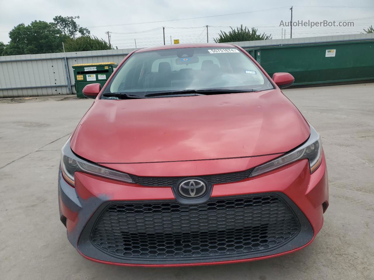 2020 Toyota Corolla Le Красный vin: 5YFEPRAE4LP094068