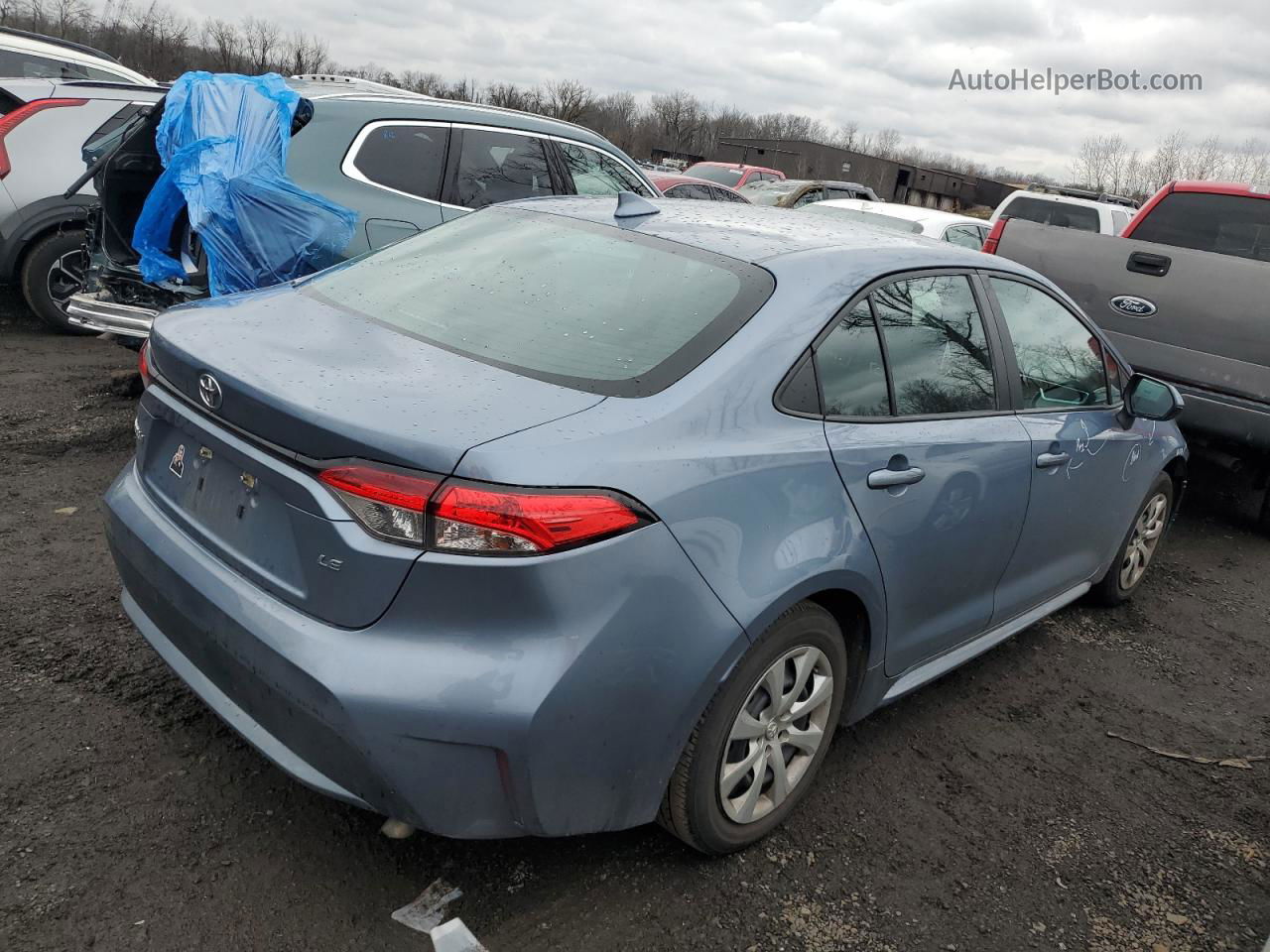 2020 Toyota Corolla Le Серебряный vin: 5YFEPRAE4LP116005