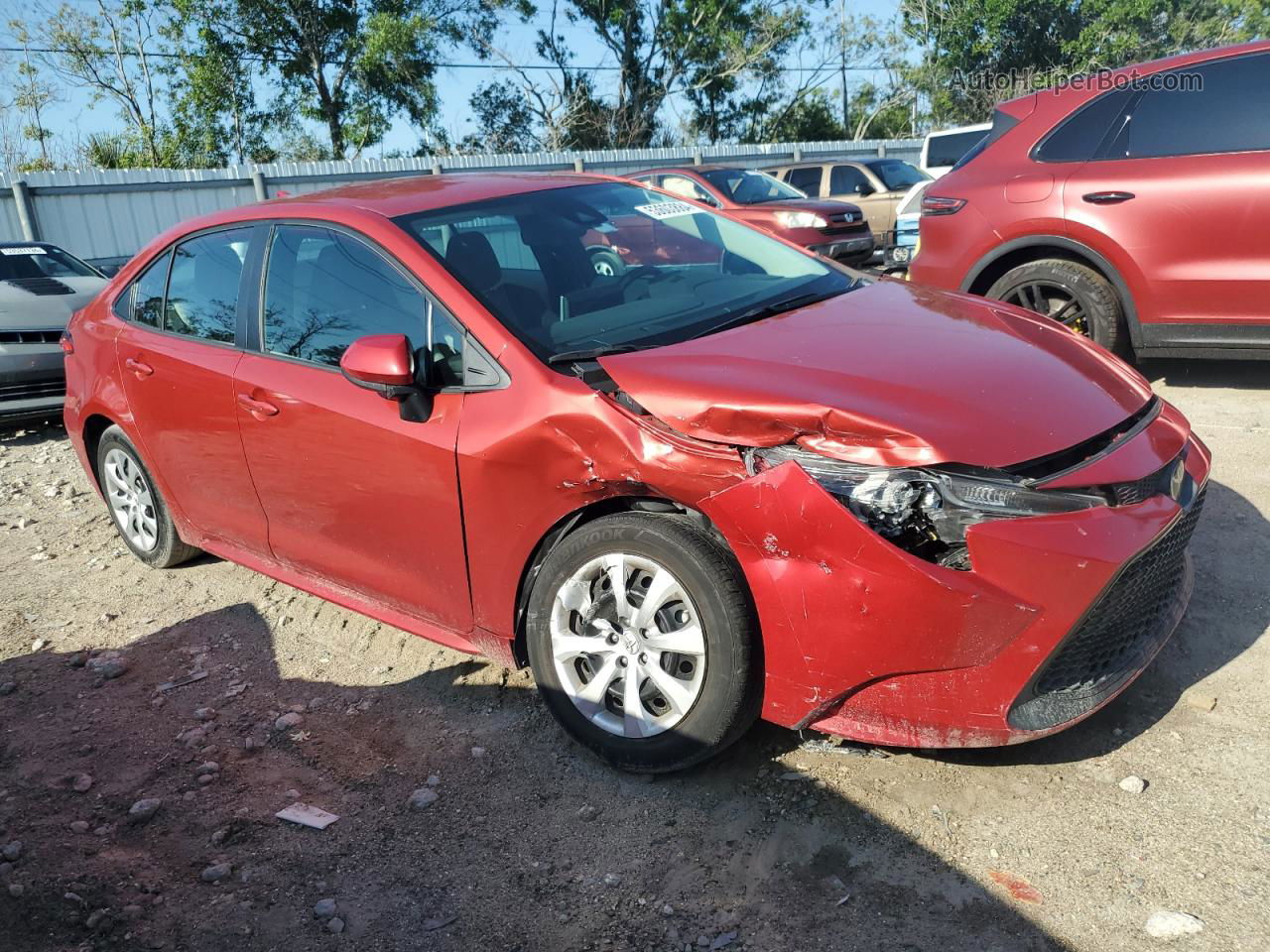 2020 Toyota Corolla Le Red vin: 5YFEPRAE4LP145892