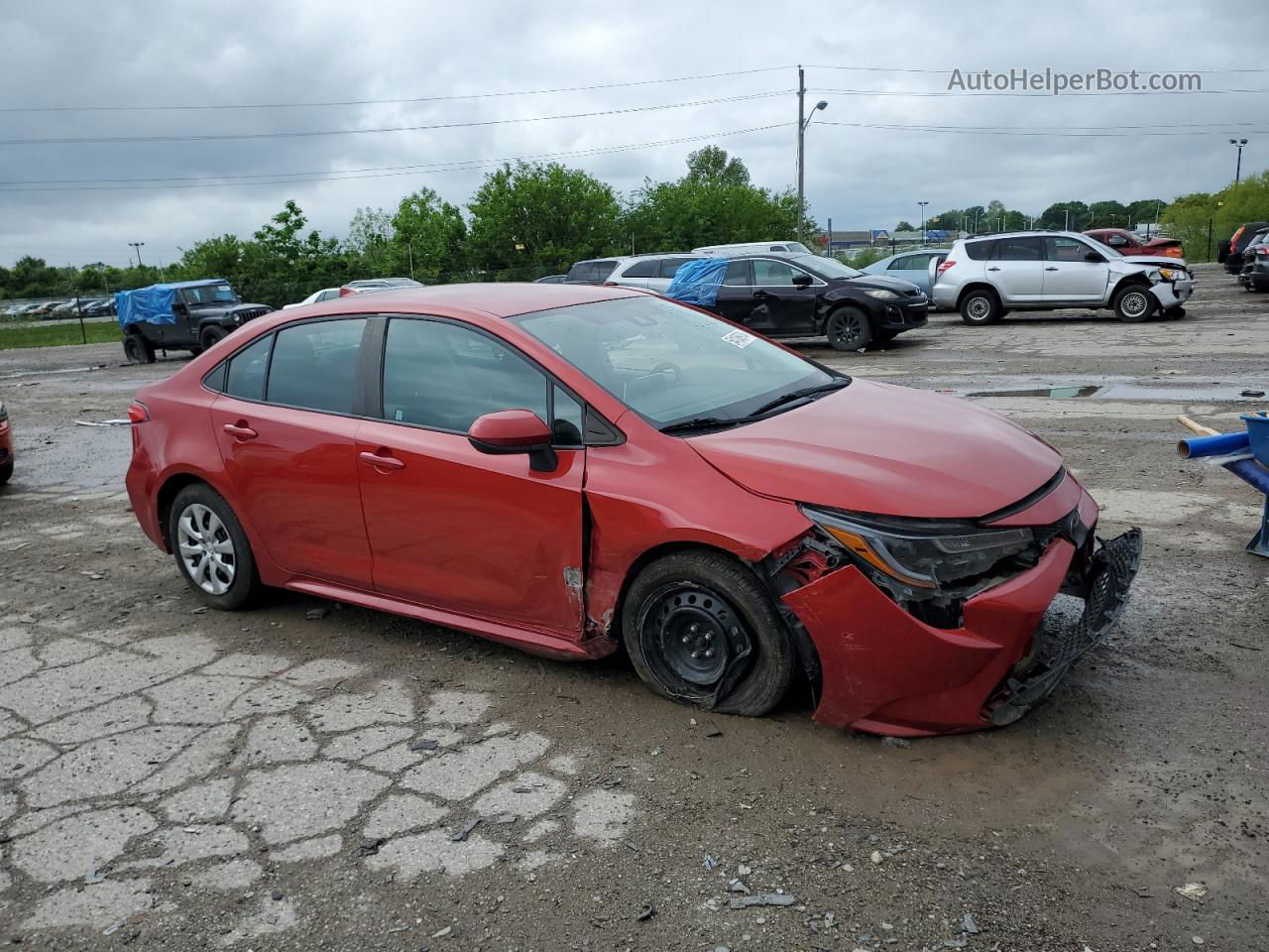 2020 Toyota Corolla Le Red vin: 5YFEPRAE6LP046880