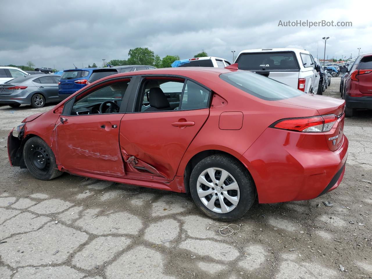 2020 Toyota Corolla Le Red vin: 5YFEPRAE6LP046880