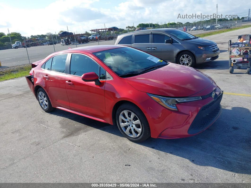 2020 Toyota Corolla Le Red vin: 5YFEPRAE6LP048242