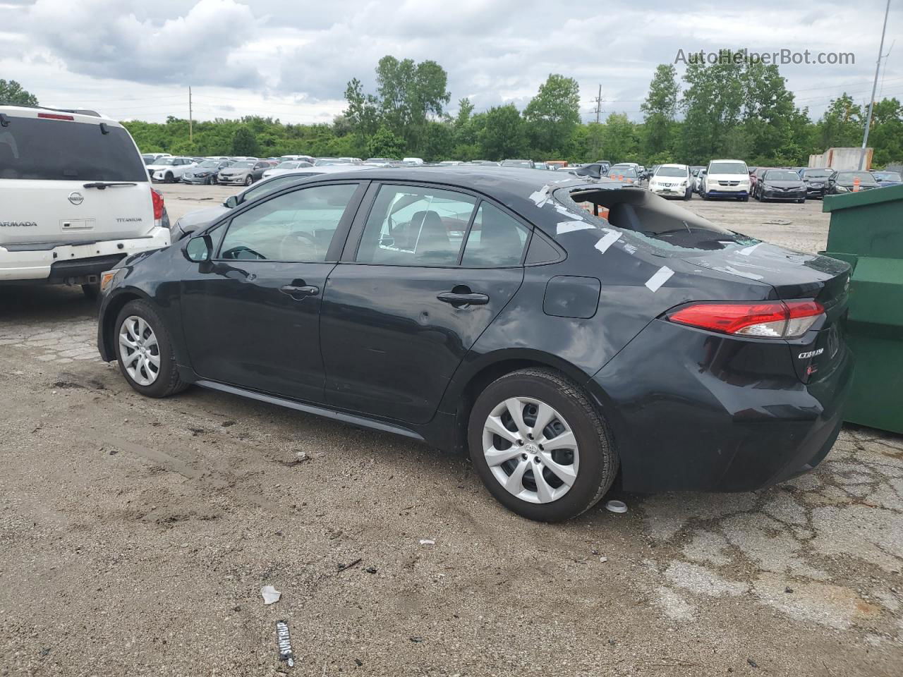 2020 Toyota Corolla Le Черный vin: 5YFEPRAE6LP113266