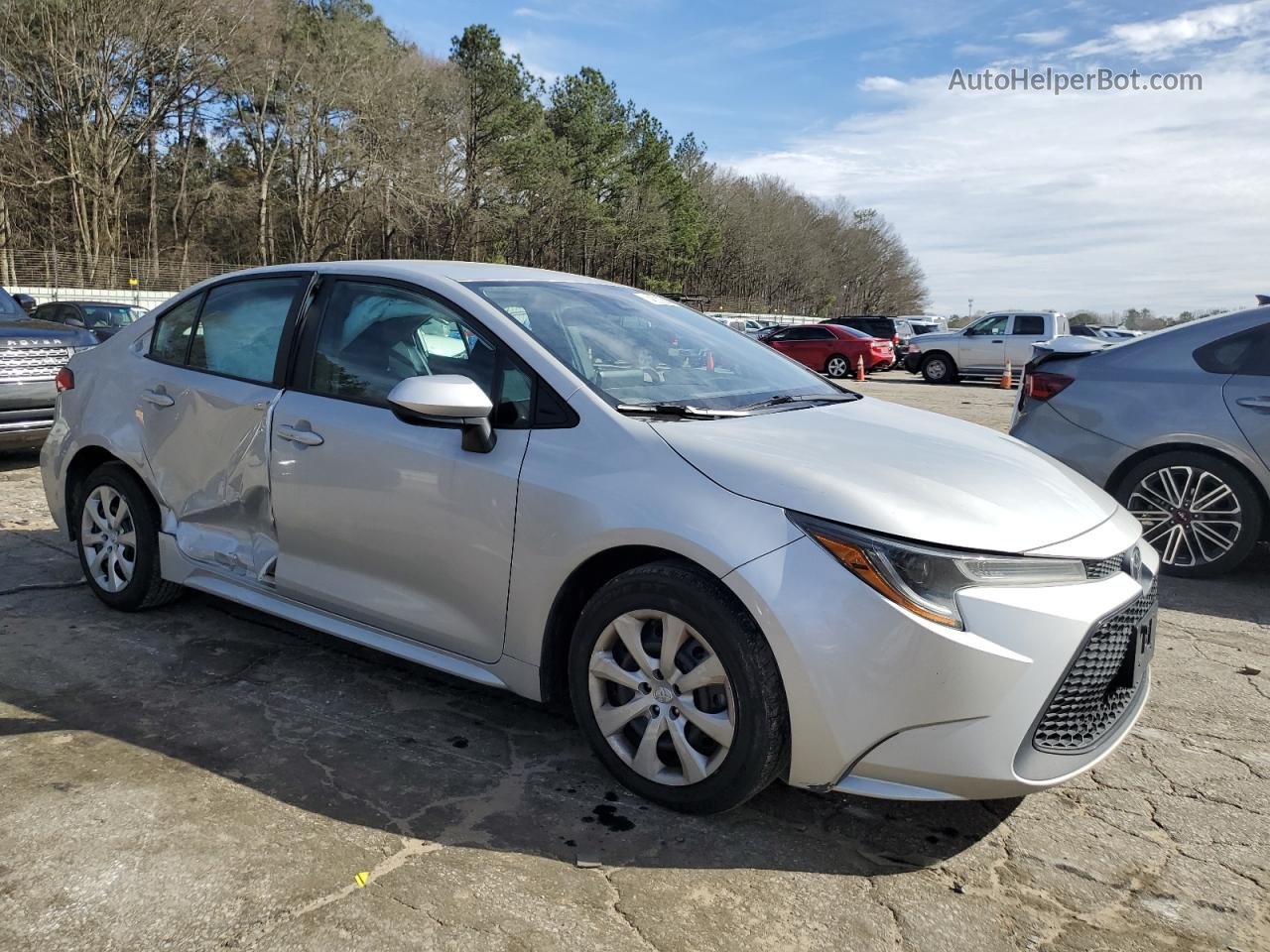 2020 Toyota Corolla Le Серебряный vin: 5YFEPRAE7LP116029