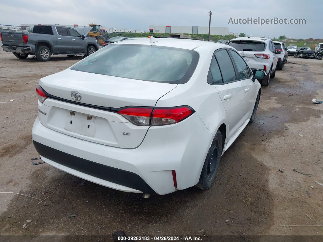 2020 Toyota Corolla Le White vin: 5YFEPRAE8LP006347