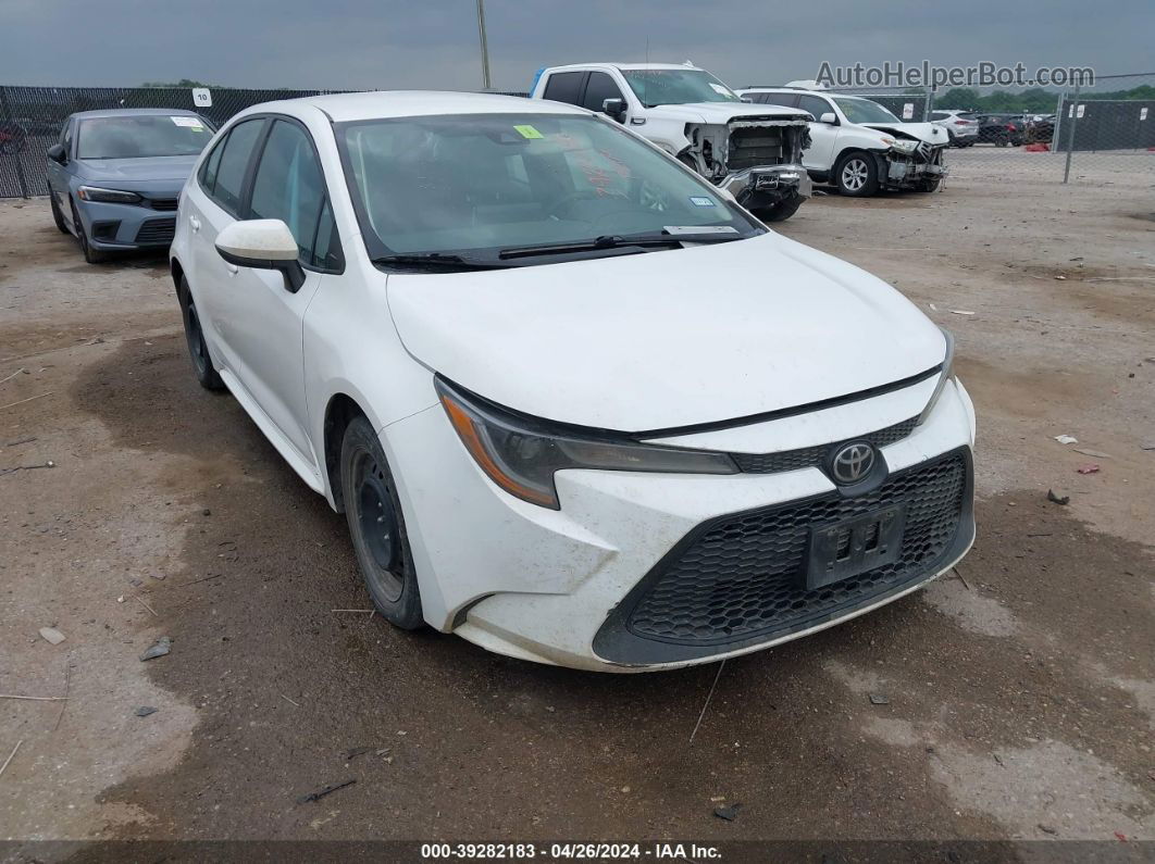 2020 Toyota Corolla Le White vin: 5YFEPRAE8LP006347