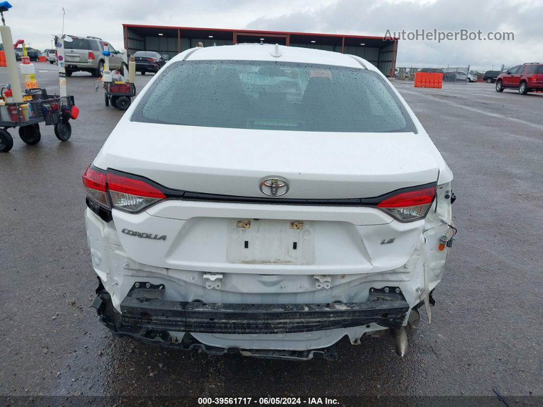 2020 Toyota Corolla Le White vin: 5YFEPRAE8LP011287