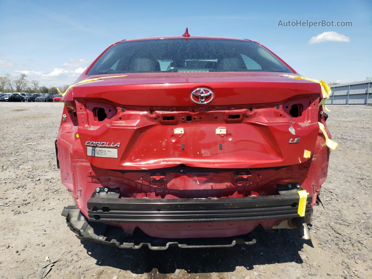 2020 Toyota Corolla Le Red vin: 5YFEPRAE8LP071621