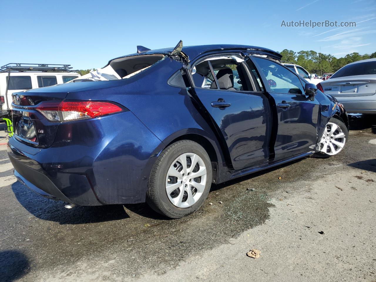 2020 Toyota Corolla Le Blue vin: 5YFEPRAE8LP100924