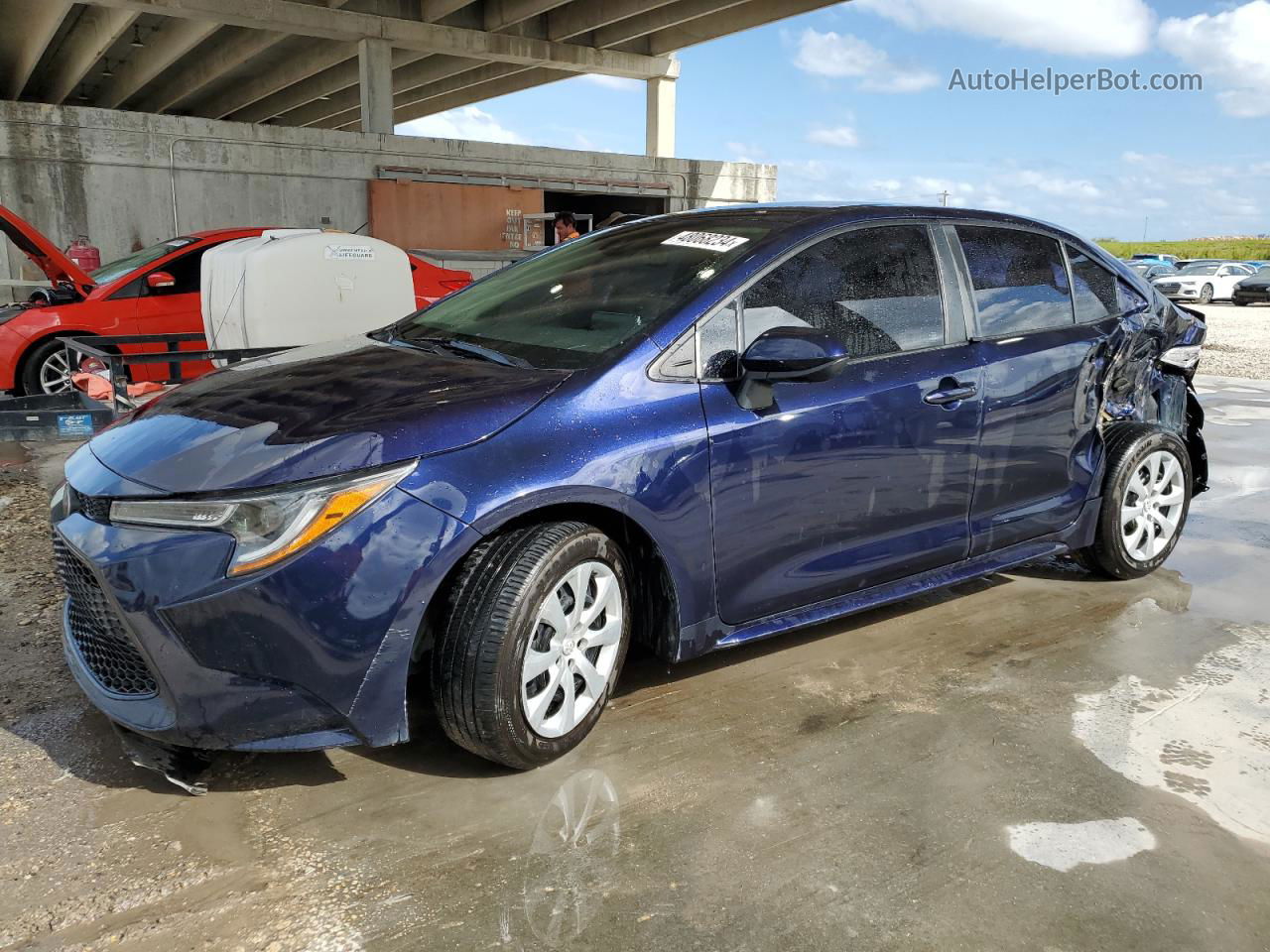 2020 Toyota Corolla Le Blue vin: 5YFEPRAE9LP050244