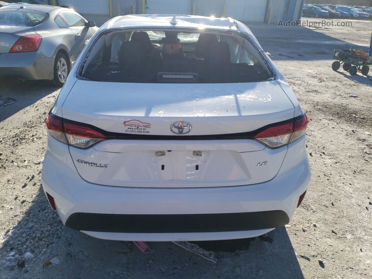 2020 Toyota Corolla Le White vin: 5YFEPRAE9LP097760