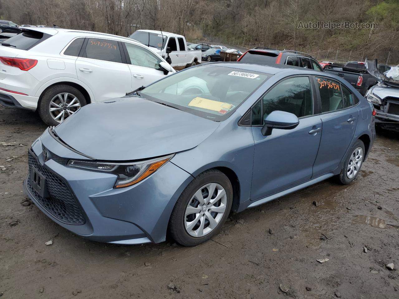 2020 Toyota Corolla Le Синий vin: 5YFEPRAEXLP012179