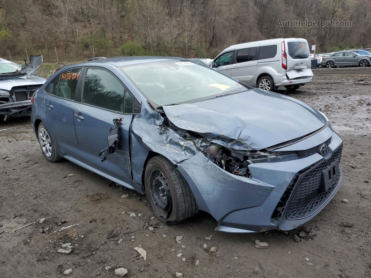 2020 Toyota Corolla Le Синий vin: 5YFEPRAEXLP012179