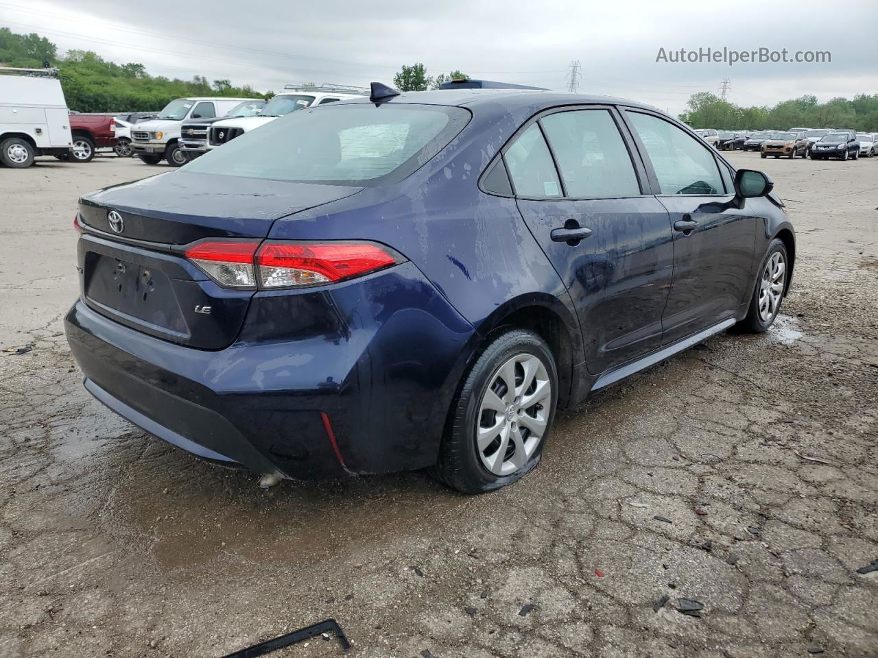 2020 Toyota Corolla Le Синий vin: 5YFEPRAEXLP015308