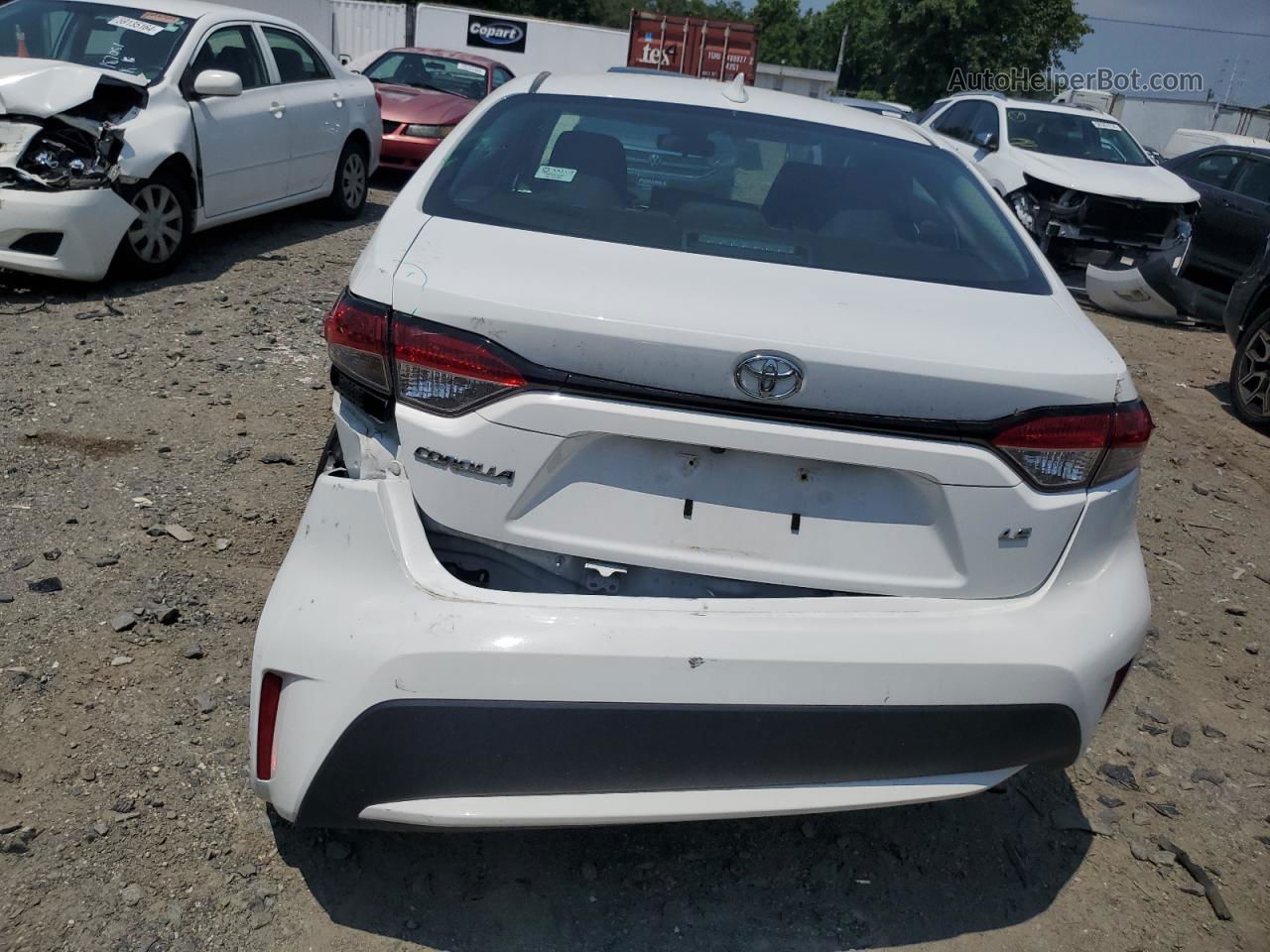 2020 Toyota Corolla Le White vin: 5YFEPRAEXLP049930