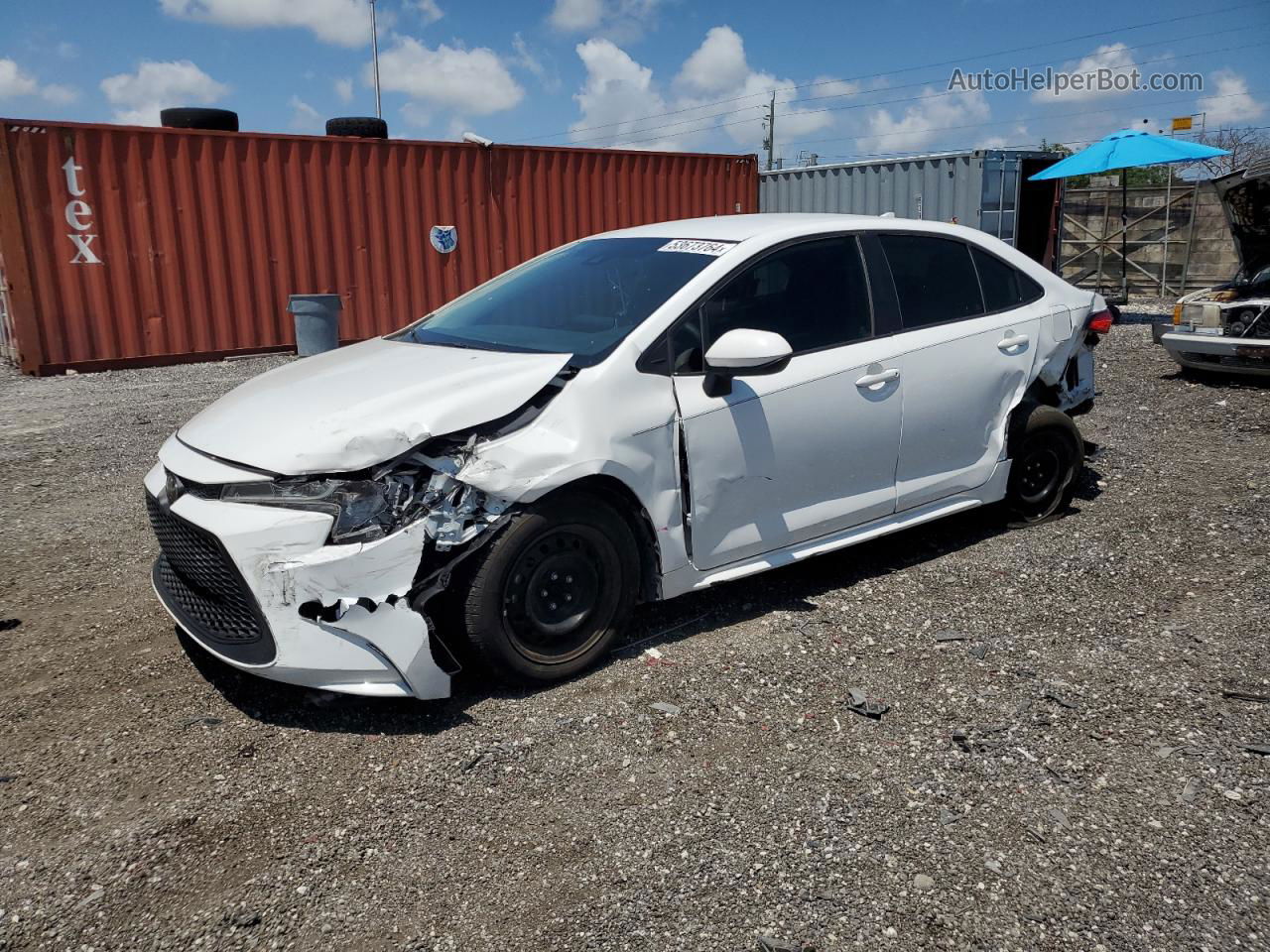 2020 Toyota Corolla Le Белый vin: 5YFEPRAEXLP075167