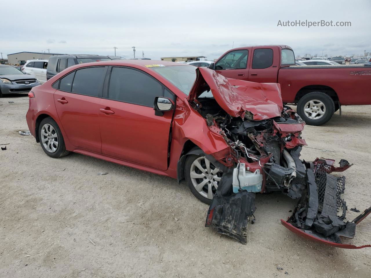 2020 Toyota Corolla Le Red vin: 5YFEPRAEXLP084953